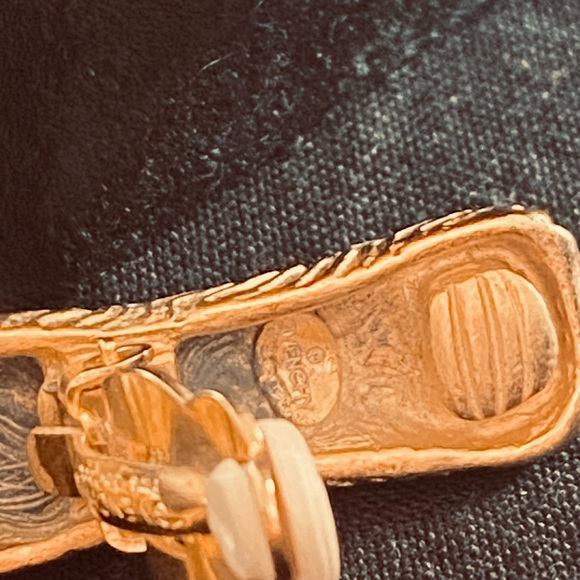 GORGEOUS AUTHENTIC GIVENCHY PARIS LONG HAMMERED EARRINGS - Picture 12 of 12